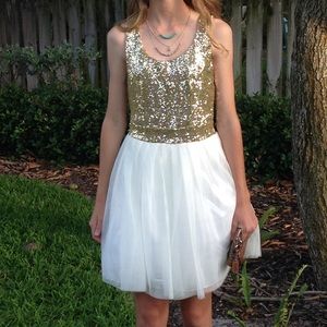 Sequin embellished bodice Tulle skirt